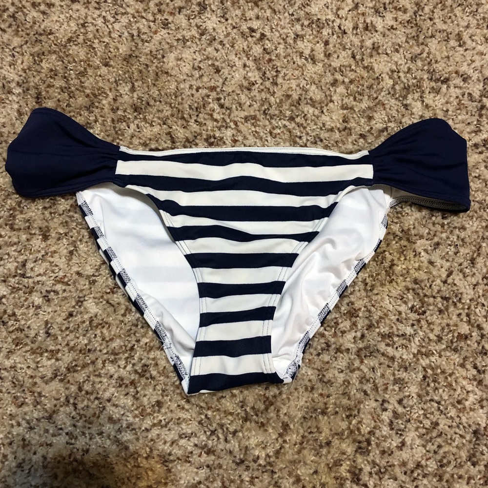 Navy and White Striped VS PINK Bikini Bottoms